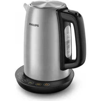 Czajnik elektryczny Philips HD9359/90, 1,7 l, 2200 W, regulacja temperatury, czarny / srebrny