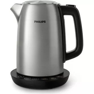 Czajnik elektryczny Philips HD9359/90, 1,7 l, 2200 W, regulacja temperatury, czarny / srebrny