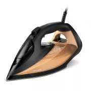 Żelazko parowe Philips DST7040/80, 2800 W, automatyczne wyłączanie, samooczyszczanie, zraszanie, złoty/czarny