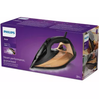 Żelazko parowe Philips DST7040/80, 2800 W, automatyczne wyłączanie, samooczyszczanie, zraszanie, złoty/czarny Żelazko parowe Philips DST7040/80, 2800 W, automatyczne wyłączanie, samooczyszczanie, zraszanie, złoty/czarny