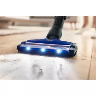 Odkurzacz bezprzewodowy Philips 8000 Series XC8049/01, drążek, oświetlenie LED, PowerCyclone 10, niebieski