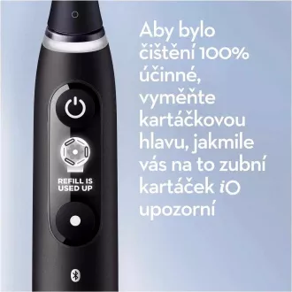 Szczoteczka elektryczna Oral-B iO6, magnetyczna, 5 trybów, wyświetlacz, sztuczna inteligencja, timer, czarna