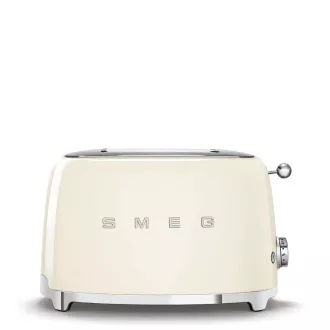 Smeg TSF01CREU toster/opiekacz, 2 tostery, 6 poziomów opiekania, szuflada na okruchy, styl. Lata 50-te, kremowy