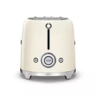 Smeg TSF01CREU toster/opiekacz, 2 tostery, 6 poziomów opiekania, szuflada na okruchy, styl. Lata 50-te, kremowy