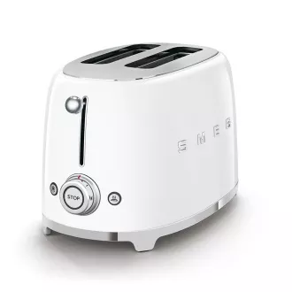 Smeg TSF01WHEU toster/opiekacz, 2 tostery, 6 poziomów opiekania, szuflada na okruchy, styl. Lata 50-te, biały