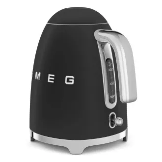 Smeg KLF03BLMEU, czajnik elektryczny, 1, 7 l, (7 filiżanek), 2400 W, styl lat 50-tych, czarny matowy