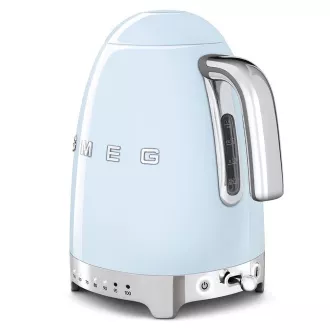 Czajnik elektryczny Smeg KLF04PBEU, 1, 7 l (7 filiżanek), 2400 W, styl lat 50-tych, regulacja temperatury, 7 programów, pastelowy niebieski
