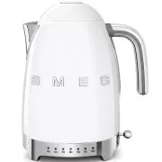 Czajnik elektryczny Smeg KLF04WHEU, 1, 7 l (7 filiżanek), 2400 W, 50s style, regulacja temperatury, 7 programów, biały