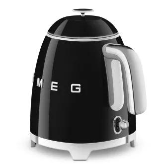 Smeg KLF05BLEU mini czajnik, 0, 8 l / 3 filiżanki, 1400 W, styl lat 50-tych, czarny
