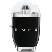 Wyciskarka do cytrusów Smeg CJF11BLEU, 70 W, ręczny docisk, uniwersalny stożek ze stali nierdzewnej, czarna