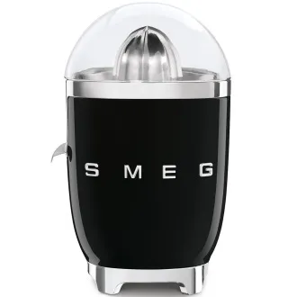 Wyciskarka do cytrusów Smeg CJF11BLEU, 70 W, ręczny docisk, uniwersalny stożek ze stali nierdzewnej, czarna