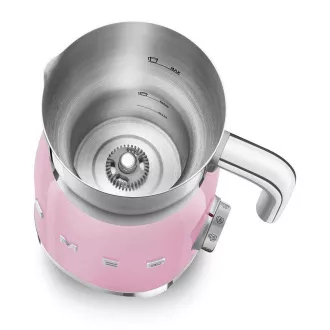 Smeg MFF11PKEU, spieniacz do mleka, 500 W, 600 ml / 2,5 filiżanki, gorąca czekolada / mleko, lekka pianka, różowy Smeg MFF11PKEU, spieniacz do mleka, 500 W, 600 ml / 2,5 filiżanki, gorąca czekolada / mleko, lekka pianka, różowy