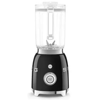 Blender Smeg BLF03BLEU, 800 W, 4 programy, funkcja pulsacyjna, 18000 obr/min, ostrze ze stali nierdzewnej, Ice crush, 50's Style, czarny