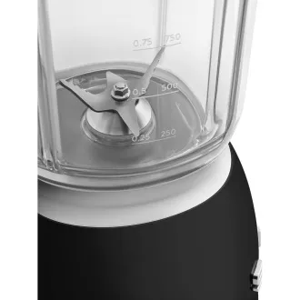 Blender Smeg BLF03BLEU, 800 W, 4 programy, funkcja pulsacyjna, 18000 obr/min, ostrze ze stali nierdzewnej, Ice crush, 50's Style, czarny