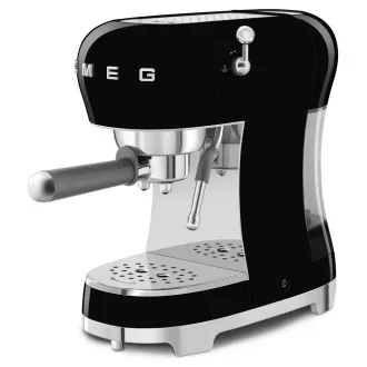 Ekspres do kawy Smeg ECF02BLEU, dźwignia, 1350 W, 15 bar, termoblok, pasywny podgrzewacz filiżanek, czarny