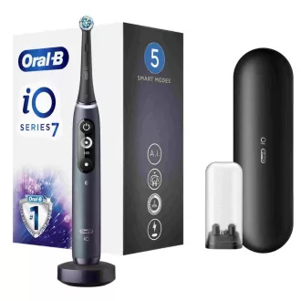 Szczoteczka elektryczna Oral-B iO7 Black Onyx, magnetyczna, 5 trybów, timer, czujnik nacisku, etui, czarna Szczoteczka elektryczna Oral-B iO7 Black Onyx, magnetyczna, 5 trybów, timer, czujnik nacisku, etui, czarna