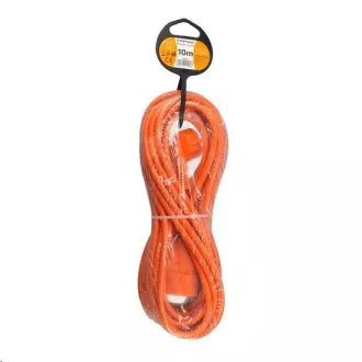 Przedłużacz Solight - złącze, 1 gniazdo, 10 m, 3 x 1 mm2, pomarańczowy
