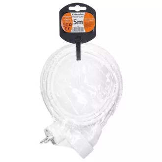 Przedłużacz Solight - złącze, 1 gniazdo, 5m, 3 x 1mm2, biały