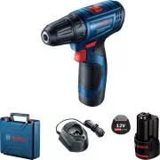 BOSCH GSR 120-LI, akumulatorowa wkrętarko-wiertarka, 0 - 400 / 0 - 1500 obr/min, 8 mm, 2x akumulator GBA 12V 2.0Ah