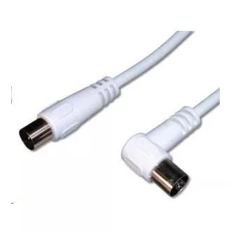 Kabel antenowy TV PREMIUMCORD 10 m, złącze 90° (koncentryczne, M/F, 75 Ohm) Kabel antenowy TV PREMIUMCORD 10 m, złącze 90° (koncentryczne, M/F, 75 Ohm)