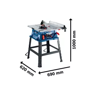 BOSCH GTS 254, piła stołowa, 254 mm, kąt 45° L, stół 555 x 555 mm BOSCH GTS 254, piła stołowa, 254 mm, kąt 45° L, stół 555 x 555 mm