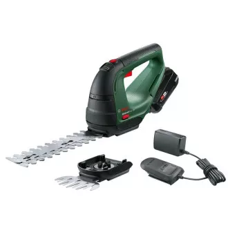 BOSCH AdvancedShear 18V-10, akumulatorowy zestaw do cięcia krzewów i trawy, 18 V, długość 20 cm, akumulator
