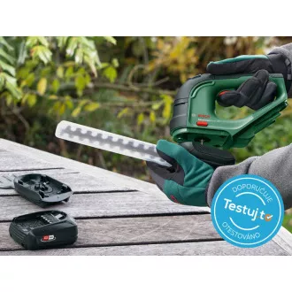 BOSCH AdvancedShear 18V-10, akumulatorowy zestaw do cięcia krzewów i trawy, 18 V, długość 20 cm, akumulator