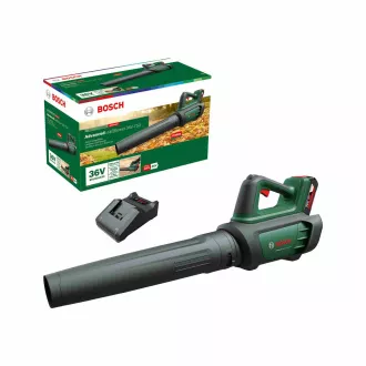 BOSCH AdvancedLeafBlower 36V-750, akumulatorowa dmuchawa do liści, 36 V, prędkość 100-200 km/h, akumulator 2,0 Ah