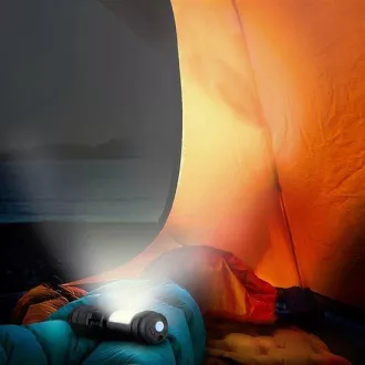 Kieszonkowa latarka akumulatorowa Solight LED z zoomem, 100lm   70lm, Li-Ion, USB, czarna