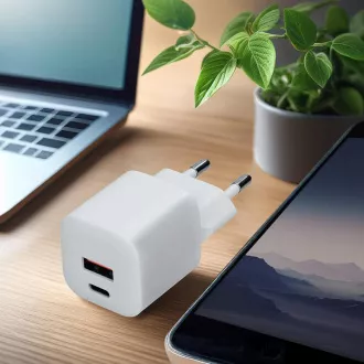 Solight USB-C   USB-A szybka ładowarka GaN 20W PD
