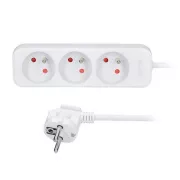 Przedłużacz Solight 3m, 3 gniazda, 16A/3680W, PVC, biały