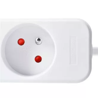 Przedłużacz Solight 3m, 3 gniazda, 16A/3680W, PVC, biały