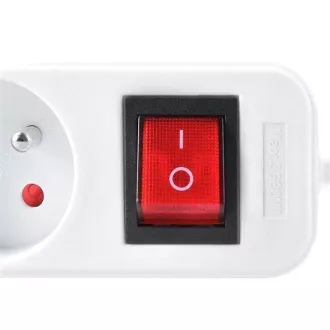 Przedłużacz Solight 5m, 5 gniazd, wyłącznik, 16A/3680W, PVC, biały