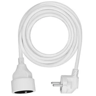 Przedłużacz Solight 5m, 1 gniazdo, 16A/3680W, PVC, biały