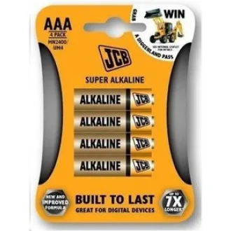 Baterie alkaliczne JCB SUPER LR03, blister 4 szt.