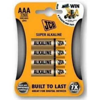 Baterie alkaliczne JCB SUPER LR03, blister 4 szt.