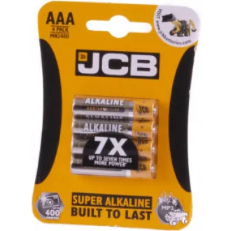 Baterie alkaliczne JCB SUPER LR03, blister 4 szt.