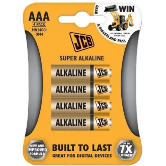 Baterie alkaliczne JCB SUPER LR03, blister 4 szt.