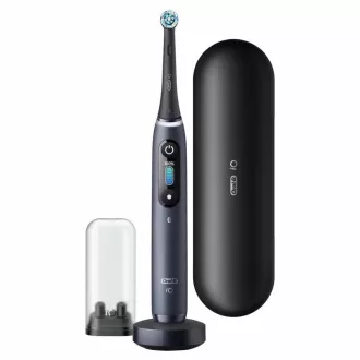 Szczoteczka elektryczna Oral-B iO8 Black Onyx, magnetyczna, 6 trybów, timer, czujnik nacisku, etui, czarna Szczoteczka elektryczna Oral-B iO8 Black Onyx, magnetyczna, 6 trybów, timer, czujnik nacisku, etui, czarna
