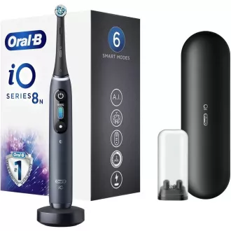 Szczoteczka elektryczna Oral-B iO8 Black Onyx, magnetyczna, 6 trybów, timer, czujnik nacisku, etui, czarna Szczoteczka elektryczna Oral-B iO8 Black Onyx, magnetyczna, 6 trybów, timer, czujnik nacisku, etui, czarna