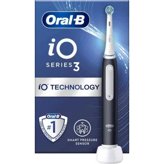 Szczoteczka elektryczna Oral-B iO Series 3 Matt Black, magnetyczna, 3 tryby, czujnik nacisku - Rozpakowany Szczoteczka elektryczna Oral-B iO Series 3 Matt Black, magnetyczna, 3 tryby, czujnik nacisku - Rozpakowany