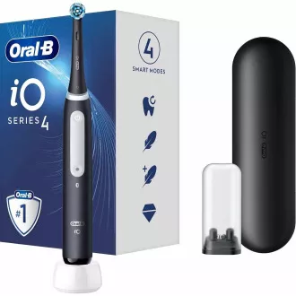 Szczoteczka elektryczna Oral-B iO4 Matt Black, magnetyczna, timer, czujnik nacisku, aplikacja mobilna, czarna Szczoteczka elektryczna Oral-B iO4 Matt Black, magnetyczna, timer, czujnik nacisku, aplikacja mobilna, czarna