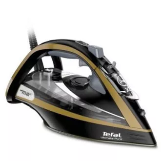 Żelazko parowe Tefal FV9865E0 Ultimate Pure, 3000 W, automatyczne wyłączanie, zraszanie, szybkie nagrzewanie, czarny/złoty Żelazko parowe Tefal FV9865E0 Ultimate Pure, 3000 W, automatyczne wyłączanie, zraszanie, szybkie nagrzewanie, czarny/złoty