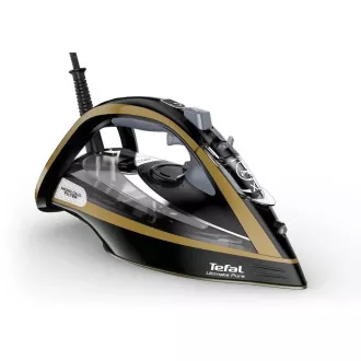 Żelazko parowe Tefal FV9865E0 Ultimate Pure, 3000 W, automatyczne wyłączanie, zraszanie, szybkie nagrzewanie, czarny/złoty Żelazko parowe Tefal FV9865E0 Ultimate Pure, 3000 W, automatyczne wyłączanie, zraszanie, szybkie nagrzewanie, czarny/złoty