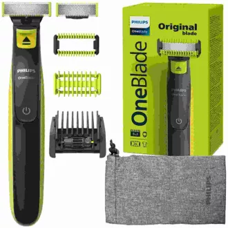 Philips OneBlade QP2821/20 Trymer hybrydowy do twarzy i ciała, przycinanie, modelowanie, golenie, regulowany grzebień Philips OneBlade QP2821/20 Trymer hybrydowy do twarzy i ciała, przycinanie, modelowanie, golenie, regulowany grzebień