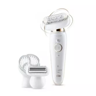Depilator Braun Silk-épil 9 Flex SES 9030 3D, wodoodporny, technologia SensoSmart, ergonomiczny uchwyt, biały/złoty Depilator Braun Silk-épil 9 Flex SES 9030 3D, wodoodporny, technologia SensoSmart, ergonomiczny uchwyt, biały/złoty