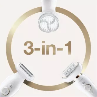 Depilator Braun Silk-épil 9 Flex SES 9030 3D, wodoodporny, technologia SensoSmart, ergonomiczny uchwyt, biały/złoty Depilator Braun Silk-épil 9 Flex SES 9030 3D, wodoodporny, technologia SensoSmart, ergonomiczny uchwyt, biały/złoty