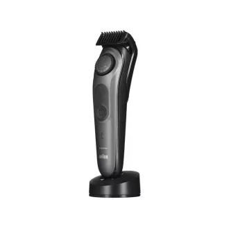 Trymer do brody Braun BT7940, 0,5-20 mm, akumulatorowy, 4 nasadki   Gillette, szary