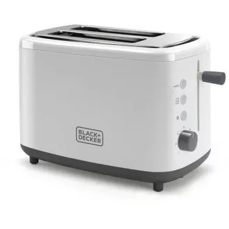 Toster Black Decker BXTO820E, 820 W, 2 tostery, kontrola opiekania, biały Toster Black Decker BXTO820E, 820 W, 2 tostery, kontrola opiekania, biały