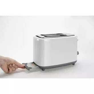 Toster Black Decker BXTO820E, 820 W, 2 tostery, kontrola opiekania, biały Toster Black Decker BXTO820E, 820 W, 2 tostery, kontrola opiekania, biały